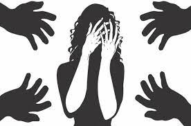 Silhouettes of hands reaching to a distressed person